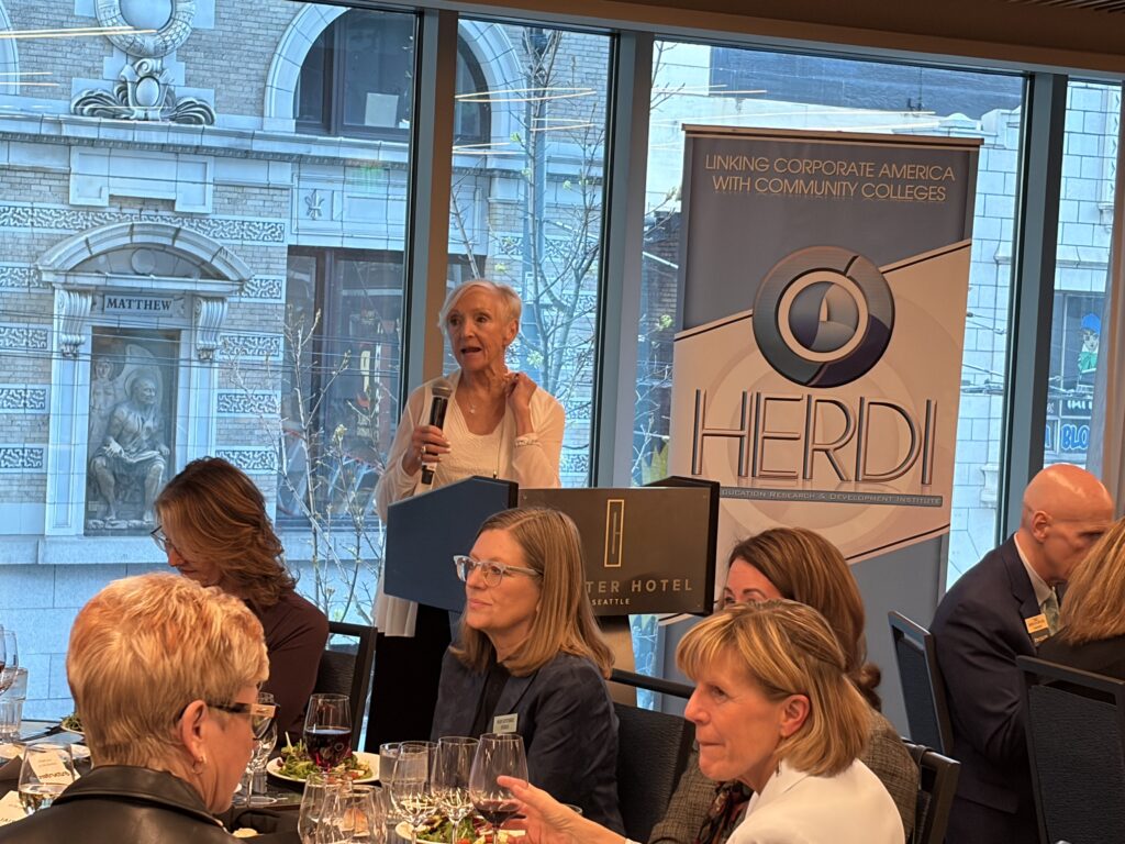 Toni Cleveland speaks at HERDI Spring in Seattle.